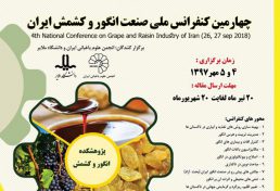 چهارمین کنفرانس ملی صنعت انگور و کشمش ایران