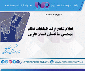اعلام نتایج اولیه انتخابات نظام مهندسی ساختمان استان فارس