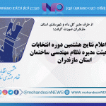 اعلام نتایج هشتمین دوره انتخابات هیئت مدیره نظام مهندسی ساختمان استان
