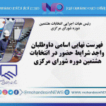فهرست نهایی اسامی داوطلبان واجد شرایط حضور در انتخابات