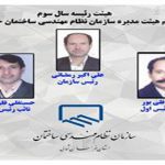 انتخابات سومین سال هیات رئیسه سازمان نظام مهندسی ساختمان استان خراسان شمالی