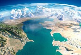 ظهور گل‌فشان در آب ‌های منطقه شرق دریای خزر، در خلیج باکوی کشور آذربایجان