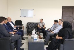 دیدار علیرضا معتمدنیا با سرپرست شعب بانک قرض‌الحسنه مهر ایران در استان